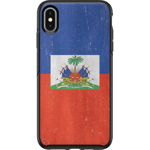 Haiti Flag Distressed Otterbox Symmetry iPhone Skin